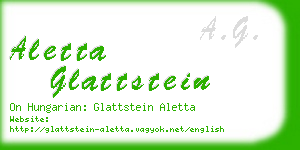 aletta glattstein business card